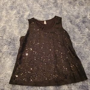 Sequence black tank top